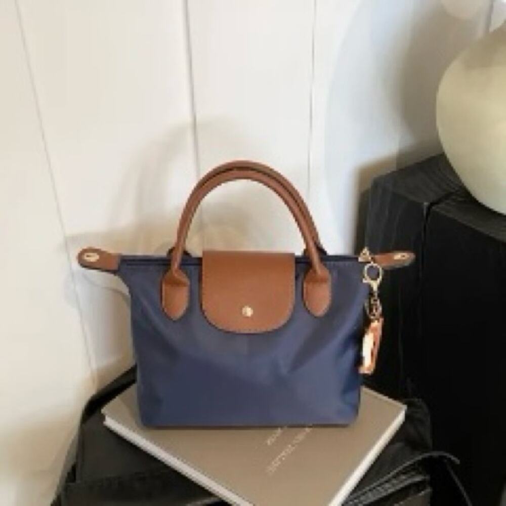 Navy and Brown Shoulder Crossbody Bag - Picture 5 of 6